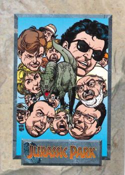 1993 Topps Jurassic Park ##2 Character Collage Front