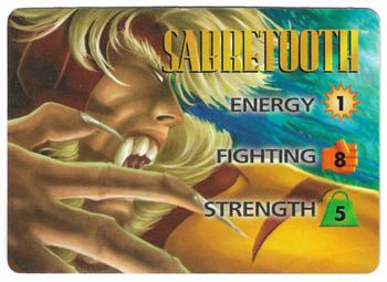 1997 Fleer Spider-Man - Marvel OverPower Characters #NNO Sabretooth Front