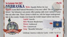 2000 Doral Celebrate America The 50 States #37 Nebraska Back