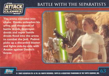 2002 Topps Star Wars: Attack of the Clones (UK) #63 Battle With the Separatists Back