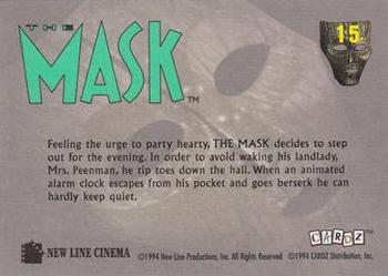 1994 Cardz The Mask #15 Mrs. Peenman Back