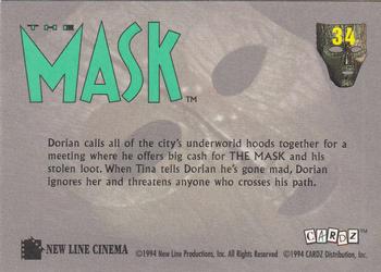 1994 Cardz The Mask #34 Don't Cross Me Back