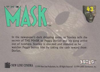 1994 Cardz The Mask #43 Betrayed! Back