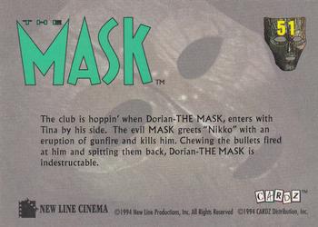 1994 Cardz The Mask #51 Gunfire Back