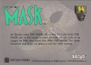 1994 Cardz The Mask #54 Milo - THE MASK Back