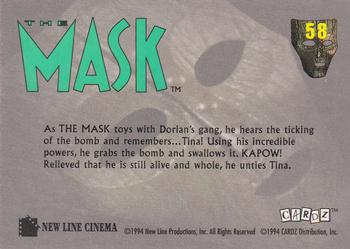 1994 Cardz The Mask #58 KAPOW! Back