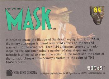 1994 Cardz The Mask #64 THE MASK Transformation I Back