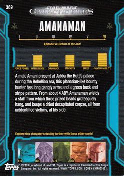 2013 Topps Star Wars: Galactic Files Series 2 #369 Amanaman Back