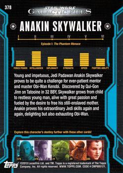 2013 Topps Star Wars: Galactic Files Series 2 #378 Anakin Skywalker Back