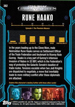 2013 Topps Star Wars: Galactic Files Series 2 #382 Rune Haako Back
