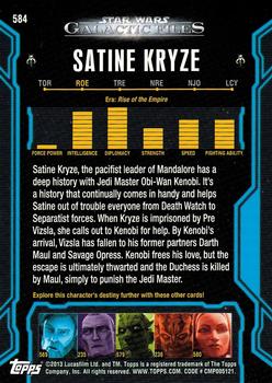 2013 Topps Star Wars: Galactic Files Series 2 #584 Satine Kryze Back