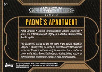 2013 Topps Star Wars: Galactic Files Series 2 #643 Padmé's Apartment Back