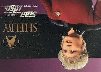 1996 SkyBox Star Trek: The Next Generation Season 4 - Foil-Embossed Characters #S24 Shelby Front