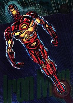1994 Fleer Marvel Universe - Power Blast Rainbow #7 Iron Man Front