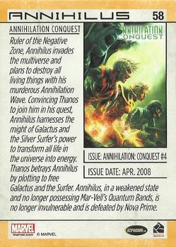 2014 Rittenhouse Marvel Universe #58 Annihilus Back