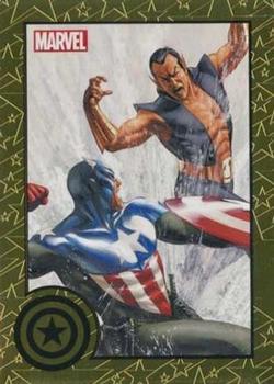 2014 Rittenhouse Marvel Universe - Marvel Greatest Battles Expansion Captain America Gold #104 Captain America / Namor Front