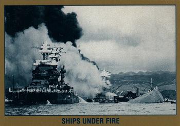 1991 Tuff Stuff Remember Pearl Harbor #7 Ships Under Fire Front