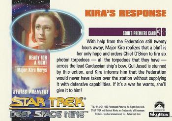 1993 SkyBox Star Trek: Deep Space Nine Premier #38 Kira's Response Back
