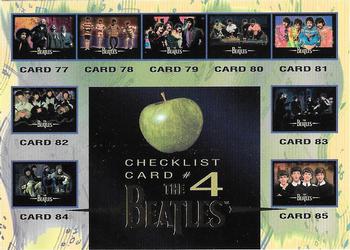 1996 Sports Time The Beatles #99 Checklist 4 Front