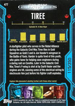 2013 Topps Star Wars: Galactic Files Series 2 - Blue #477 Tiree Back