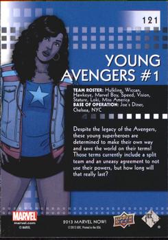 2013 Upper Deck Marvel Now! #121 Young Avengers #1 Back