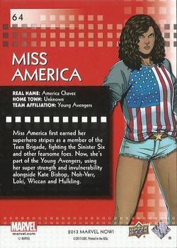 2013 Upper Deck Marvel Now! #64 Miss America Back