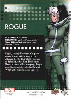 2013 Upper Deck Marvel Now! #83 Rogue Back