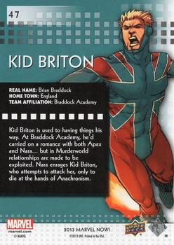 2013 Upper Deck Marvel Now! - Foil #47 Kid Briton Back