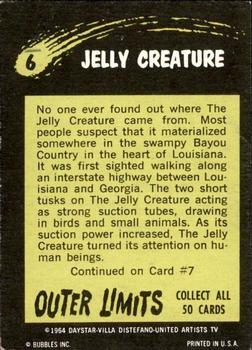 1964 Topps Outer Limits #6 Jelly Creature Back