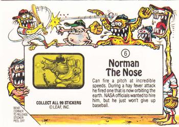 1988 Leaf Awesome All-Stars #6 Norman The Nose Back