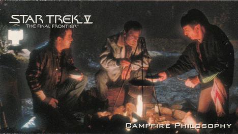 1994 SkyBox Star Trek V The Final Frontier Cinema Collection #08 Campfire Philosophy Front