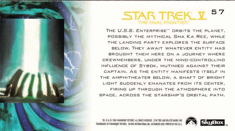 1994 SkyBox Star Trek V The Final Frontier Cinema Collection #57 Communion Back