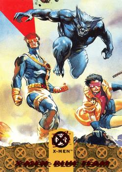 1994 Ultra X-Men - Team Triptych #2 X-Men Blue Team: Cyclops, Beast, Jubilee Front