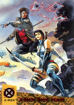 1994 Ultra X-Men - Team Triptych #3 X-Men Blue Team: Gambit, Psylocke Front