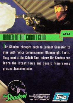 1994 Topps The Shadow #20 Dinner at the Cobalt Club Back