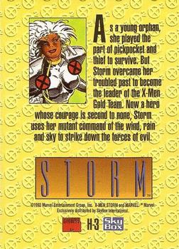 1993 SkyBox X-Men Series 2 - Holithogram Cards #H-3 Storm Back