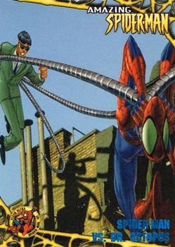1997 Ultra Spider-Man - Blue Foil #38 Spider-Man vs. Dr. Octopus Front