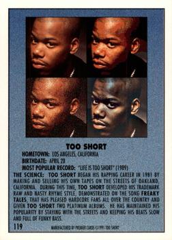 1991 Premier Rap Pack #119 Too Short Back
