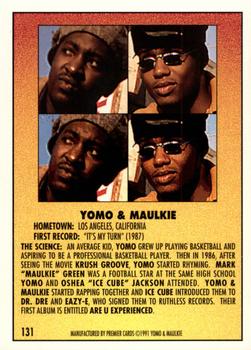 1991 Premier Rap Pack #131 Yomo & Maulkie Back