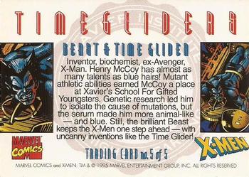 1995 Roy Rogers X-Men Timegliders #5 Beast & Time Glider Back