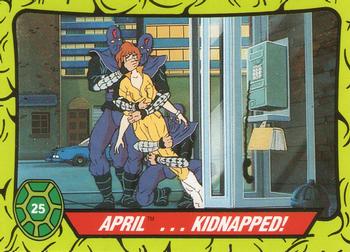 1990 Topps Ireland Ltd Teenage Mutant Hero Turtles #25 April ... Kidnapped! Front
