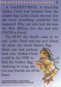 1995 Fleer Easter #7 A Golden Chick. Back