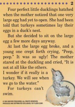 1995 Fleer Easter #2 Four perfect little ducklings.. Back