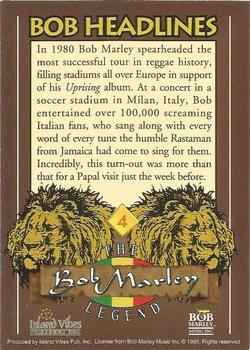 1995 Island Vibes The Bob Marley Legend #4 100,000 Spectators Back
