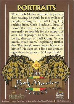 1995 Island Vibes The Bob Marley Legend #30 When Bob Marley returned to Jamaica f Back