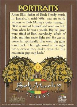 1995 Island Vibes The Bob Marley Legend #32 Alton Ellis, father of Rock Steady mu Back