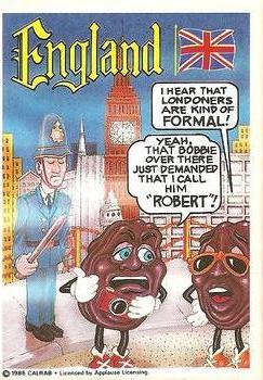1988 Zoot The California Raisins World Tour #6 England Front