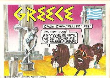 1988 Zoot The California Raisins World Tour #9 Greece Front