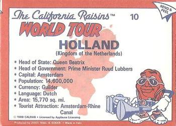 1988 Zoot The California Raisins World Tour #10 Holland Back