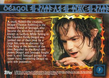 2006 Topps Lord of the Rings Evolution #7 Déagol Back